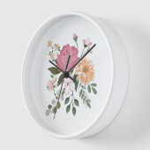 Aquarellblumen Uhr (Winkel)