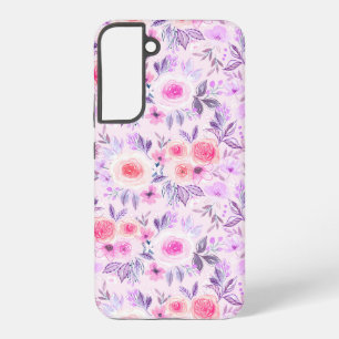 Aquarellblumen und Blätter 3 Samsung Galaxy Hülle