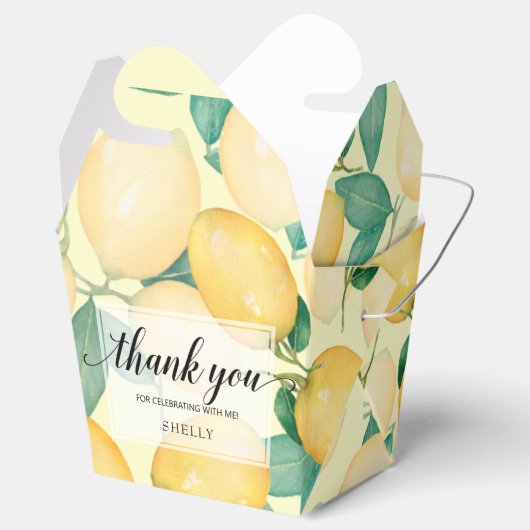 Aquarellblumen und Blätter Vielen Dank Geschenkschachtel (Geöffnet)