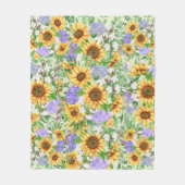 Aquarellblumen und Blaue Hydrangeas Fleecedecke (Vorderseite)