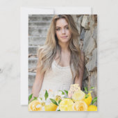 Aquarellblumen und Blume 50. Geburtstag Einladung (Rückseite)