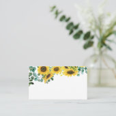 Aquarellblumen und Eukalyptus Garland Platzkarte (Stehend Vorderseite)