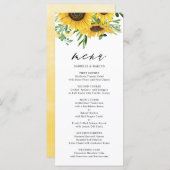 Aquarellblumen und Eukalyptus-Hochzeit Menükarte (Vorne/Hinten)