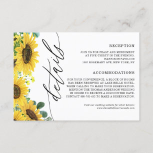 Aquarellblumen und Eukalyptus-Hochzeitsstipps Begleitkarte