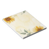 Aquarellblumen und Eukalyptus Personalisiert Notizblock (angewinkelt)