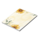 Aquarellblumen und Eukalyptus Personalisiert Notizblock (Rotiert)