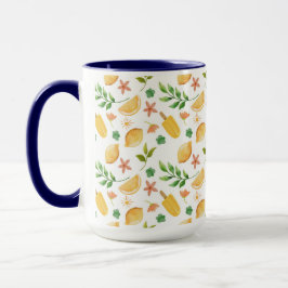 Aquarellblumen und Popsicles-Tasse - Sommerzitrus Tasse