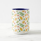 Aquarellblumen und Popsicles-Tasse - Sommerzitrus Tasse (Zentrum)