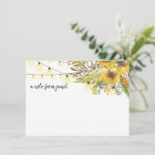 Aquarellblumen und String-Lights-Karte (Stehend Vorderseite)