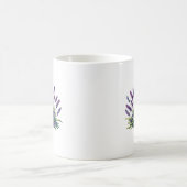 Aquarellblumen und violette Blumen Kaffeetasse (Mittel)