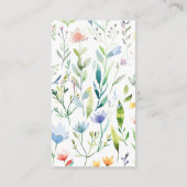 Aquarellblumen visitenkarte (Rückseite)