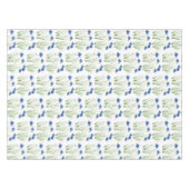 Aquarellblumen Wildblumen Blauer Blume Tischdecke (Vorderseite (Horizontal))