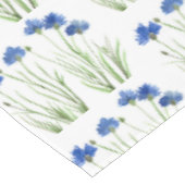 Aquarellblumen Wildblumen Blauer Blume Tischdecke (Schrägansicht)