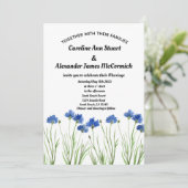 Aquarellblumen Wildblumen Blumenzwiebeln Einladung (Stehend Vorderseite)