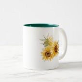 Aquarellblumen Zweifarbige Tasse (VorderseiteRechts)