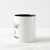 Aquarellblumenblatt-Sozialarbeiter Zweifarbige Tasse (Mittel)