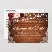 Aquarellblumenholz ändert das Datum Postkarte (Vorne/Hinten)