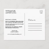 Aquarellblumenholz ändert das Datum Postkarte (Rückseite)