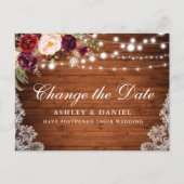 Aquarellblumenholz ändert das Datum Postkarte (Vorderseite)