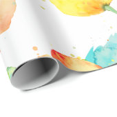 Aquarellblumenmohnblumen-Muster Packpapier (Rolleneckpunkt)