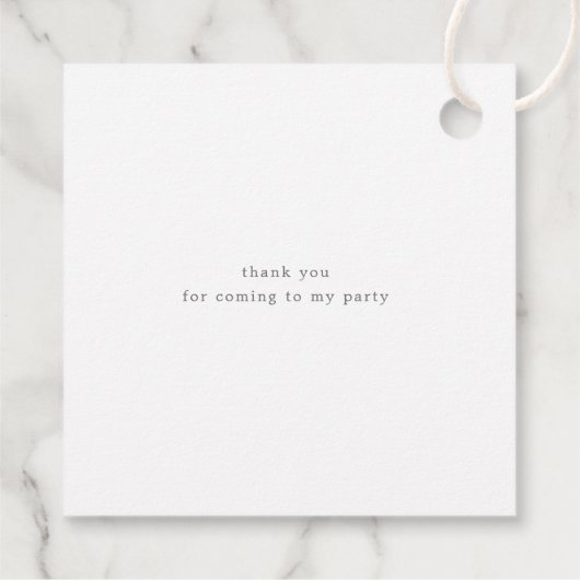 Aquarellblumenschrift 16 . Geburtstag favorisieren Geschenkanhänger (Rückseite)