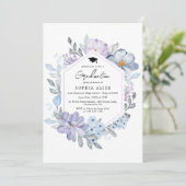 Aquarellblush Bloral 2025 Graduation Party Einladung (Stehend Vorderseite)