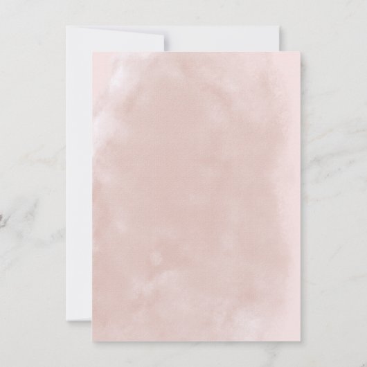 Aquarellblush & Dusty Rose Probe Abendessen Einladung (Rückseite)