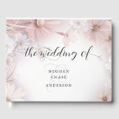 Aquarellblush Pink Daisies Gästebuch (Vorderseite)