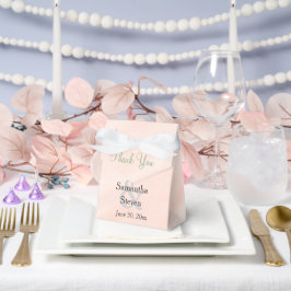 Aquarellblush Sage Green Wedding Danke Geschenkschachtel