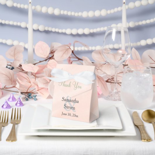 Aquarellblush Sage Green Wedding Danke Geschenkschachtel (Hochzeit)