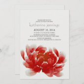 Aquarellblüte Blume Brautparty Einladung (Vorne/Hinten)