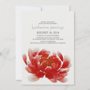 Aquarellblüte Blume Brautparty Einladung