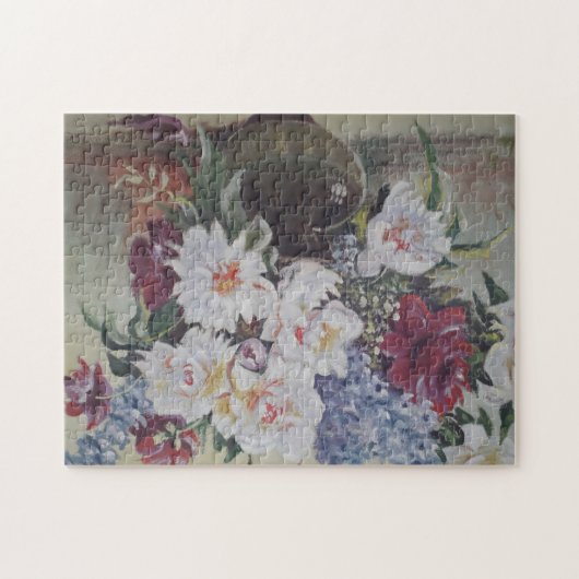 Aquarellblüte Blume Puzzle (Horizontal)