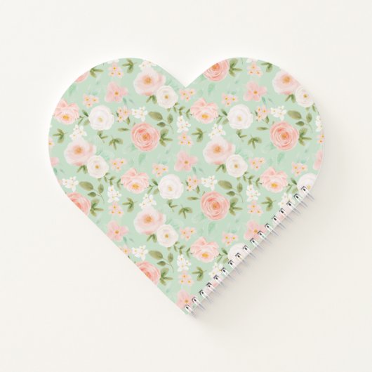 Aquarellblüte in Rosa und Pfirsich Notizblock (Rückseite)