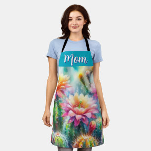 Aquarellblüte Kakteen Cacti Pflanze Schürze