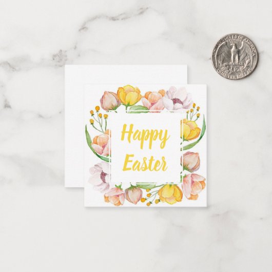 Aquarellblüte Mitteilungskarte (Vorderseite/Rückseite Beispiel)