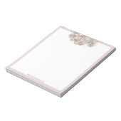 Aquarellblüte, Pastell, Rose-Rahmen, Notepad Notizblock (Rotiert)