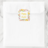Aquarellblüte Quadratischer Aufkleber (Tasche)