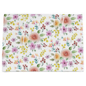 Aquarellblüte Sie das got Große Geschenktüte (Vorderseite)