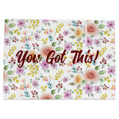 Aquarellblüte Sie das got Große Geschenktüte (Rückseite)