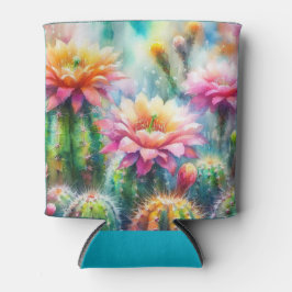 Aquarellblüte Sukkulente Kakteen Dosenkühler