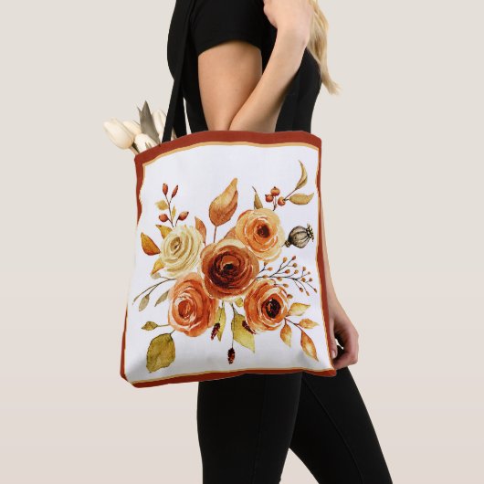 Aquarellblüte Tasche (Von Nahem)