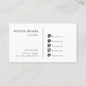 Aquarellblüte Töpfe soziale Medien Visitenkarte (Rückseite)