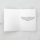 Aquarellblüte und Bücher zum Geburtstag Karte (Innenseite)