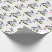 Aquarellblüte und Schmetterling Geschenkpapier (Ecke)