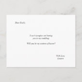 Aquarellblüte wird euch zu Ehren gereiht sein Einladungspostkarte (Rückseite)