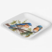 Aquarellblüten auf Kiefern Pappteller (Gewinkelt)