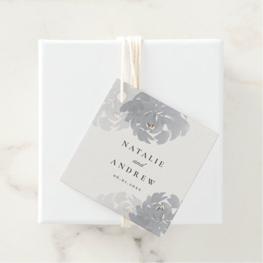 Aquarellblüten Blütenhochzeit Geschenkanhänger (Beispiel)