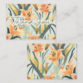 Aquarellblüten Dankbarkeit Vielen Dank Mitteilungskarte (Vorne/Hinten)