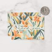 Aquarellblüten Dankbarkeit Vielen Dank Mitteilungskarte (Vorderseite/Rückseite Beispiel)